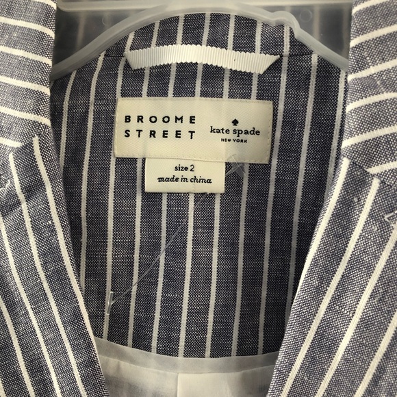 Blazer Kate Spade Broome Street blue & white pinstripe - Picture 2 of 5